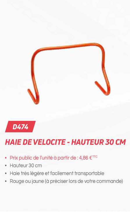 haie de vélocité - hauteur 30 cm d474
