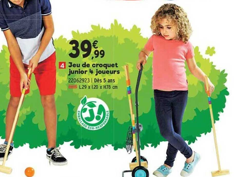 jeu de croquet junior 4 joueurs