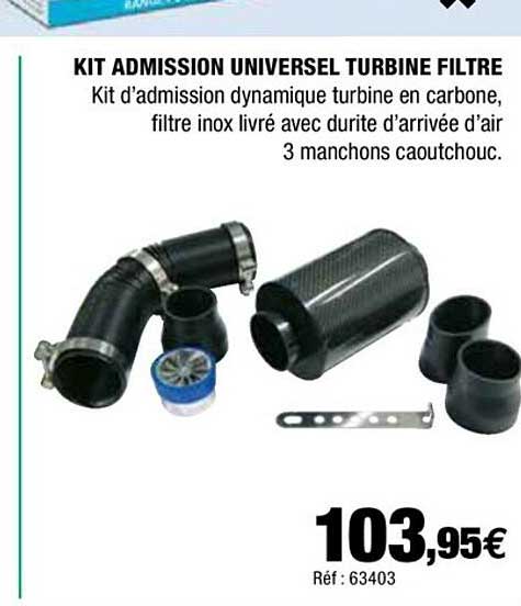 kit admission universel turbine filtre