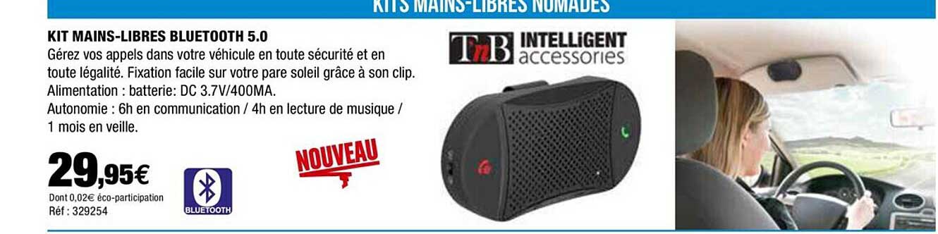 kit mains-libres bluetooth 5.0
