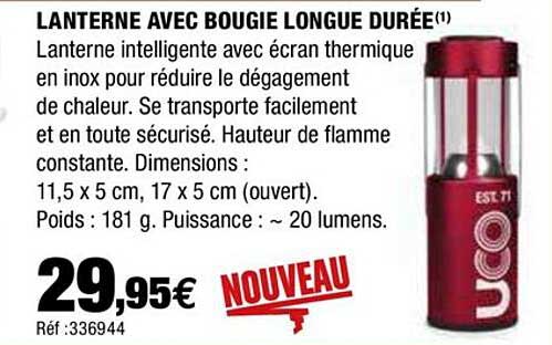 lanterne avec bougie longue durée