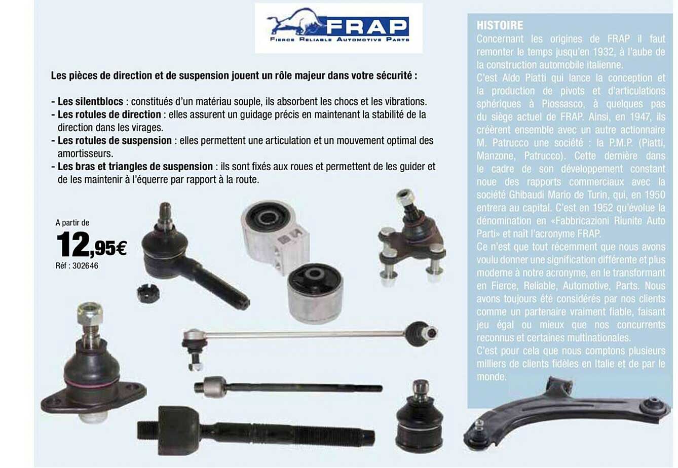 les pièces de direction et de suspension