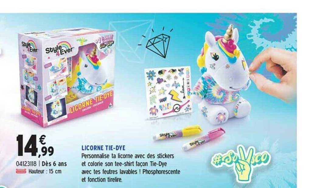 licorne tie-dye