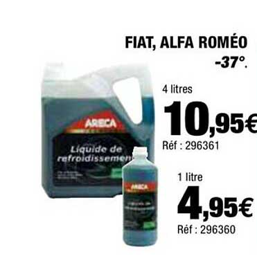 liquide de refoirissement fiat, alfa roméo