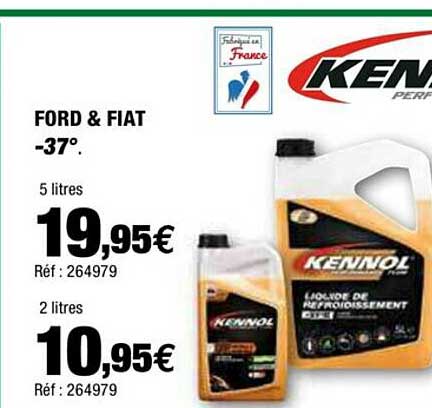liquide de refroidissement kennol ford & fiat