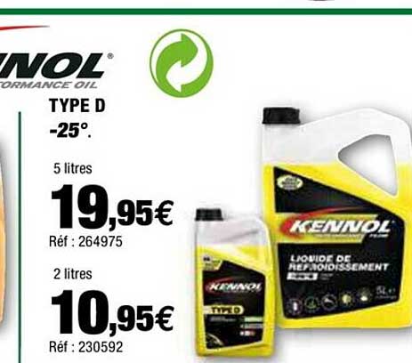 liquide de refroidissement kennol type d -25°