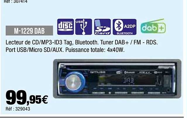 m-1229 dab lecteur de cd - mp3-id3