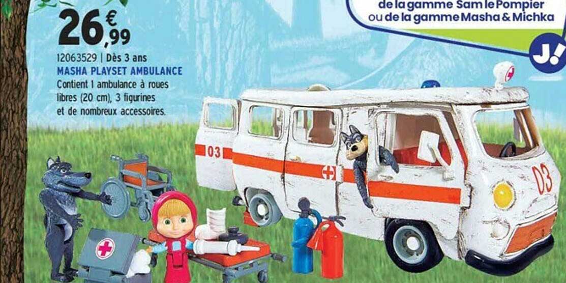 masha playset ambulance