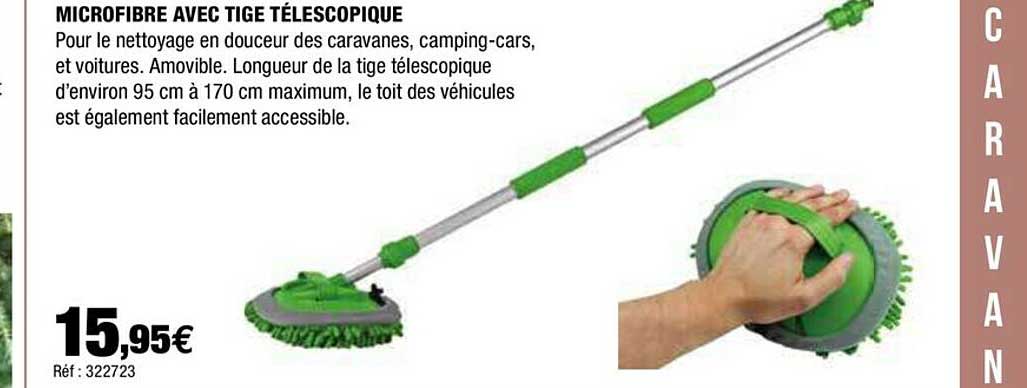 microfibre avec tige télescopique