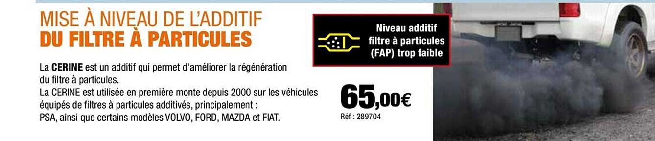 mise à niveau de l'additif du filtre à particules
