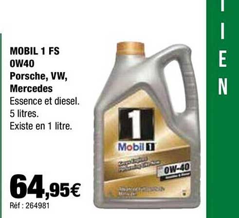 mobil 1 fs ow40 porsche, vw, mercedes