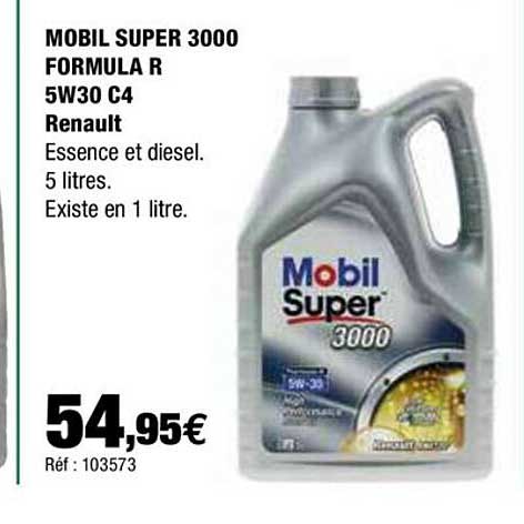 mobil super 3000 formula r 5w30 c4 renault