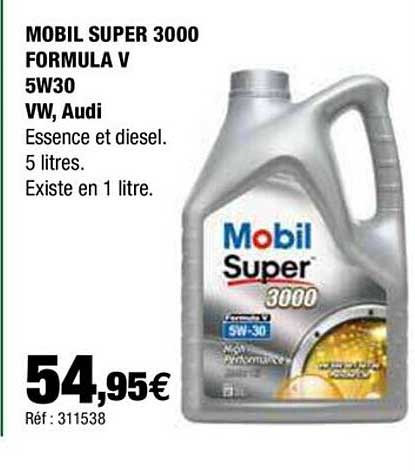 mobil super 3000 formula v 5w30 vw, audi