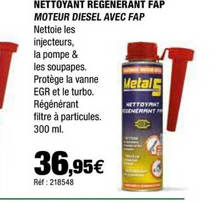 nettoyant regenerant fap moteur diesel avec fap
