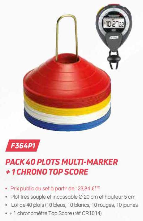 Pack 40 Plots Multi-marker + 1 Chrono Top Score F364p1
