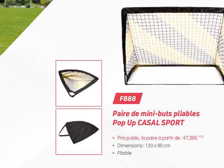 paire de mini-buts pliables pop up casal sport f888