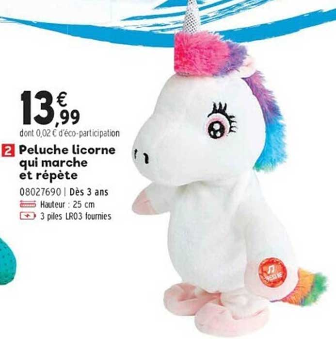 Peluche Licorne Qui Marche Et Repete