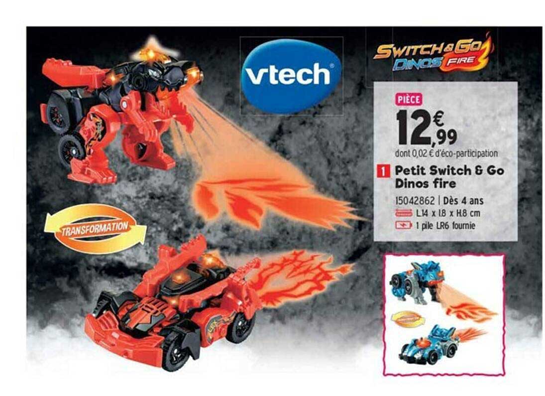 petit switch & go dinos fire
