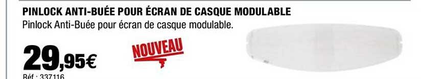 pinlock anti-buee pour ecran de casque modulable