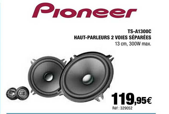 pioneer ts-a1300c haut-parleurs 2 voies séparées