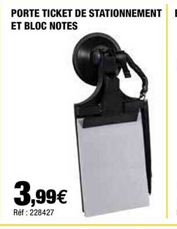 Porte Ticket De Stationnement Et Bloc Notes