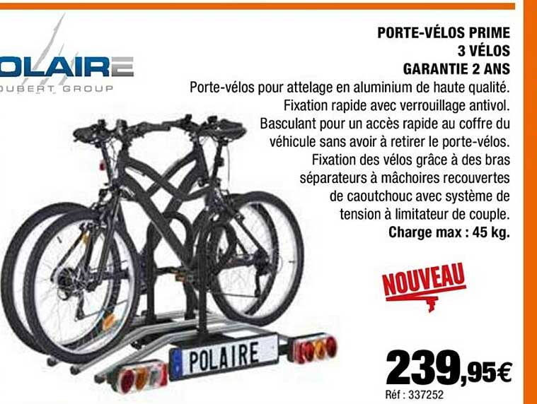 porte-vélos prime 3 vélos garantie 2 ans