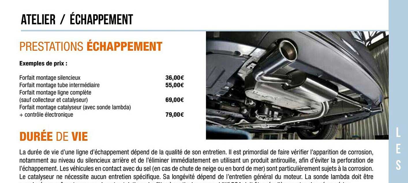 prestations échappement