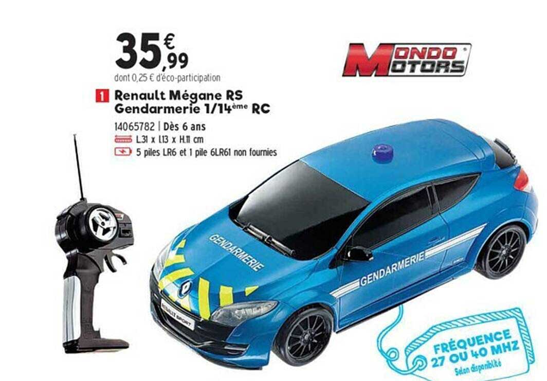 renault megane rs gendarmerie 1-14 rc