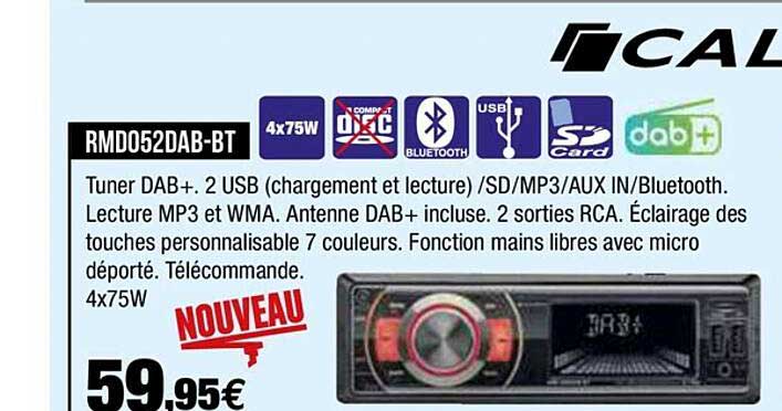 rmdo52dab-bt tuner dab+