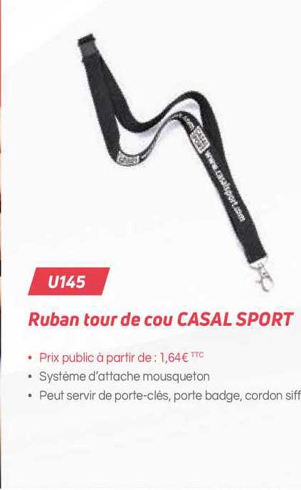 ruban tour de cou casal sport u145