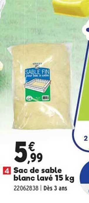 sac de sable blanc lave 15 kg