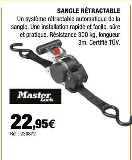 sangle rétractable master lock