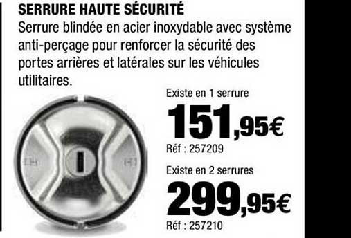 serrure haute sécurité