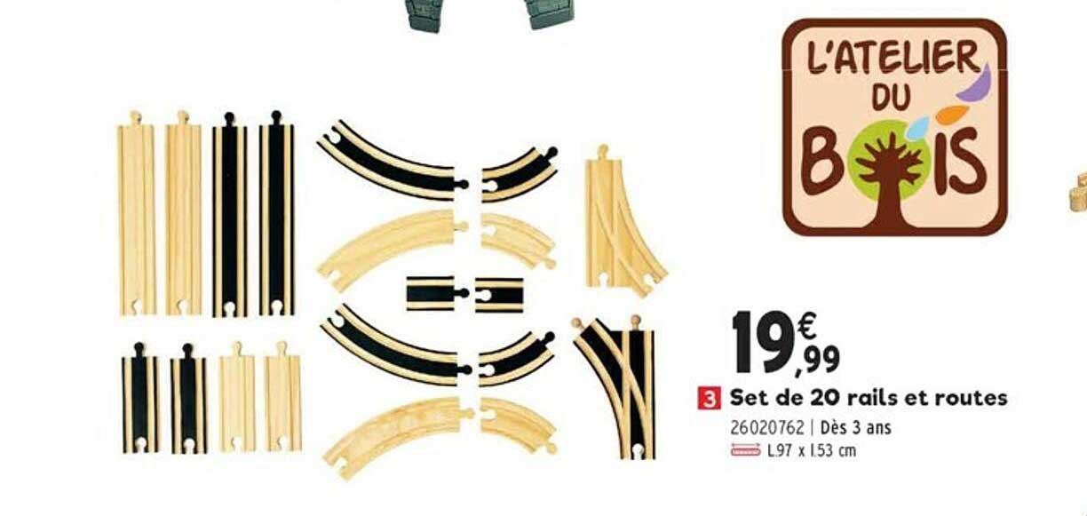 set de 20 rails et outes