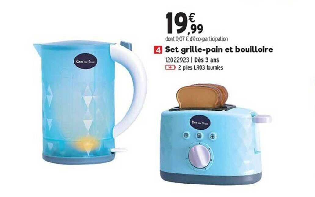 set grille-pain et bouilloire