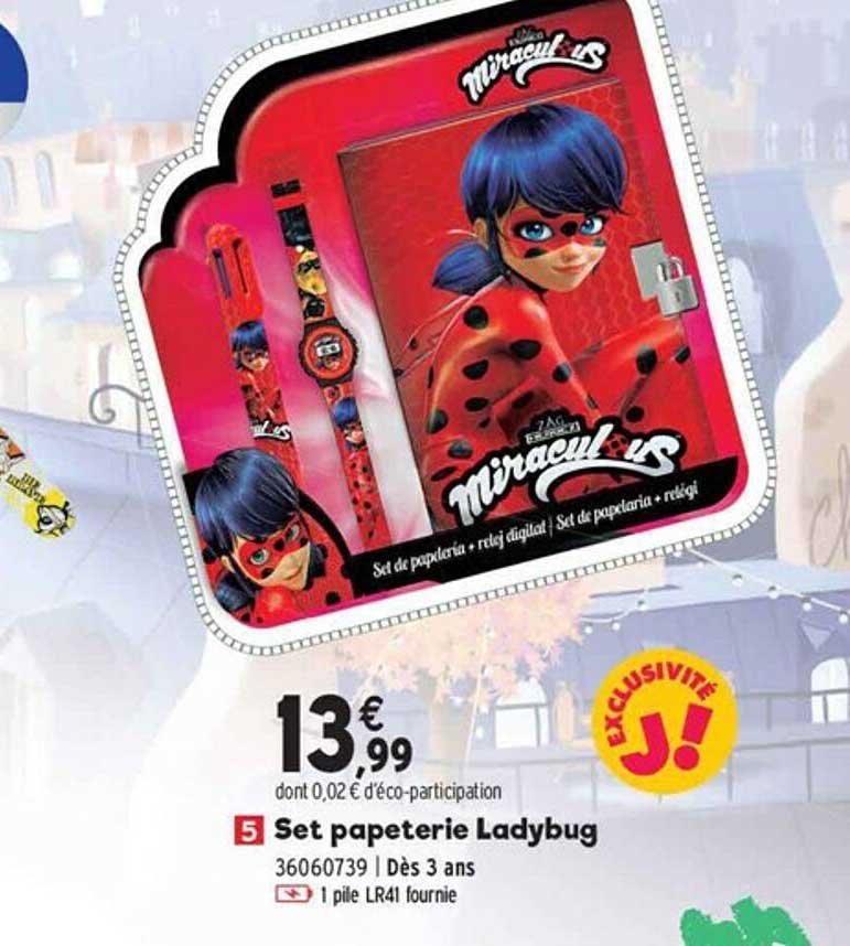 set papeterie ladybug