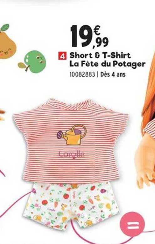 short & t-shirt la fete du potager