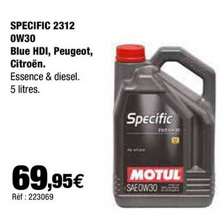 specific 2312 0w30 blue hdi, peugeot, citroën