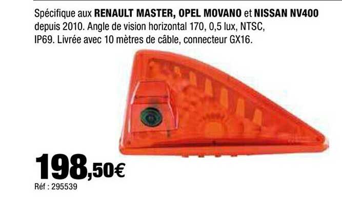 spécifique aux renault master, opel movano et nissan nv400