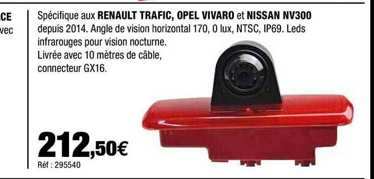 spécifique aux renault trafic, opel vivaro et nissan nv300