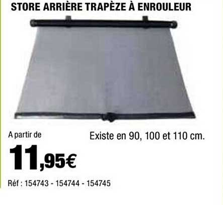 store arriere trapeze a enrouleur