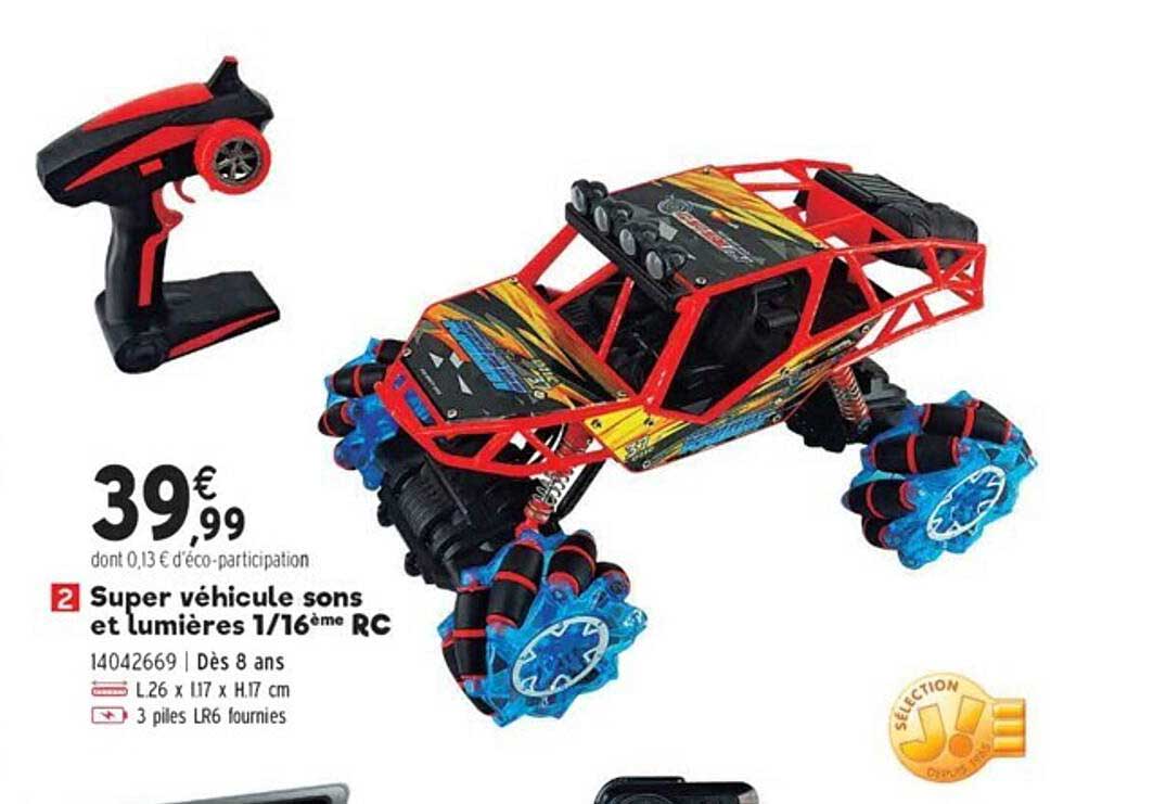 super vehicule sons et lumieres 1-16 rc