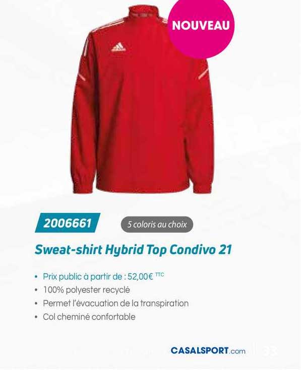 sweat-shirt hybrid top condivo 21 2006661