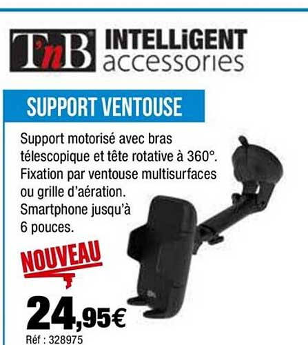 t'nb intelligent accessories support ventouse