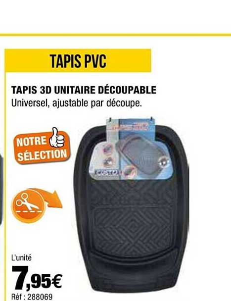 tapis 3d unitaire decoupable