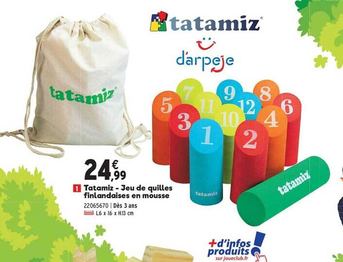 tatamiz - jeu de quilles finlandaises en mousse