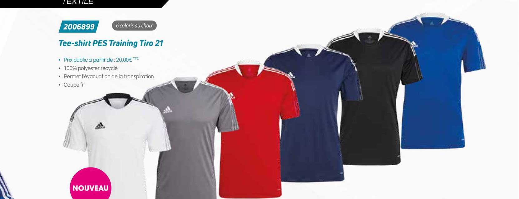 tee-shirt pes training tiro 21 2006899
