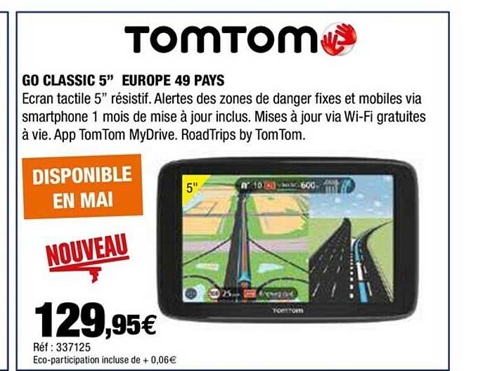 tomtom go classic 5'' europe 49 pays