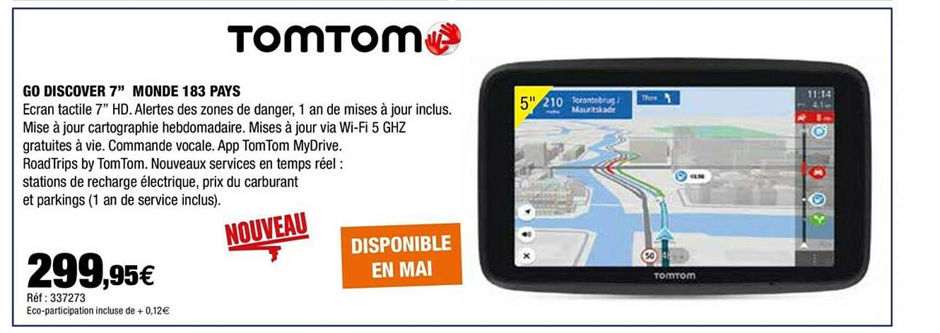 tomtom go discover 7'' monde 183 pays