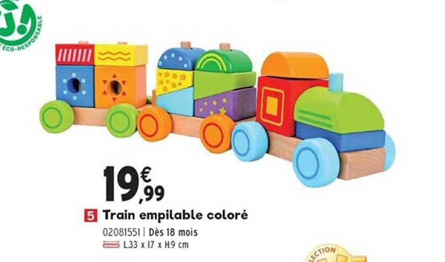 train empilable colore